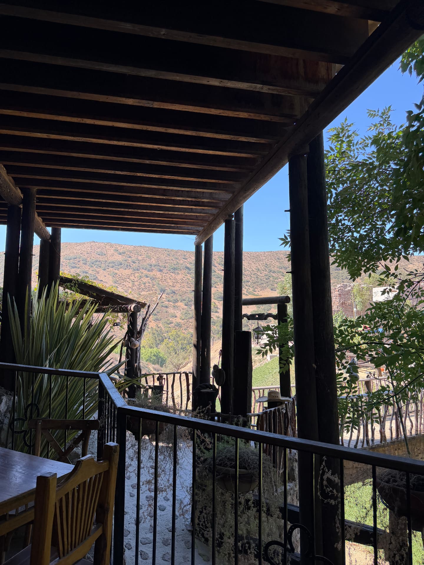 Terraza con vista al cerro